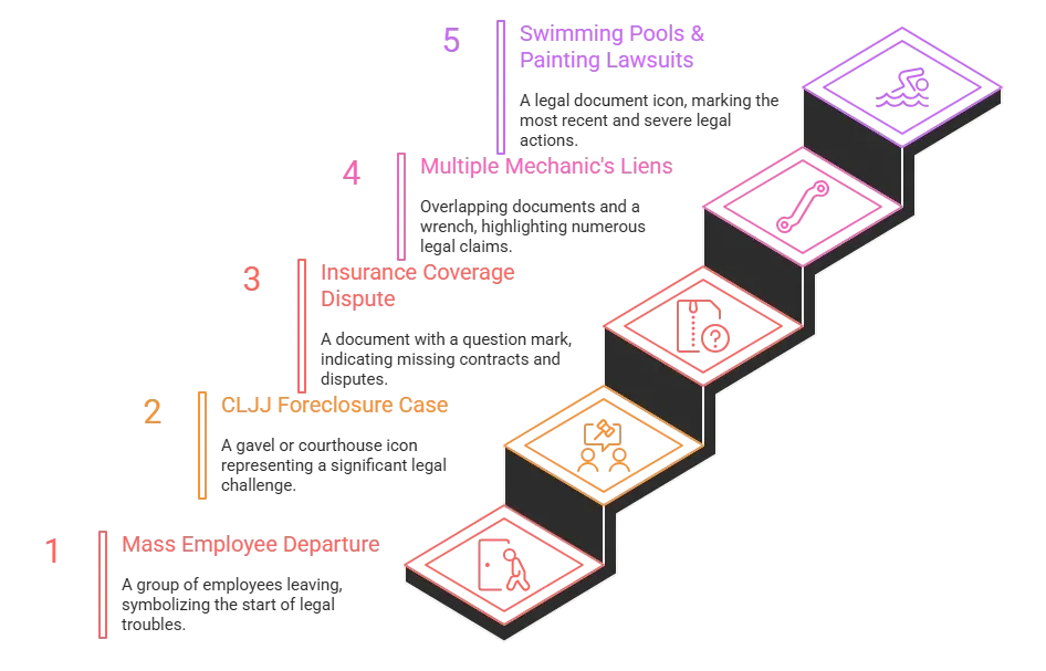 Escalating Legal Disputes Timeline