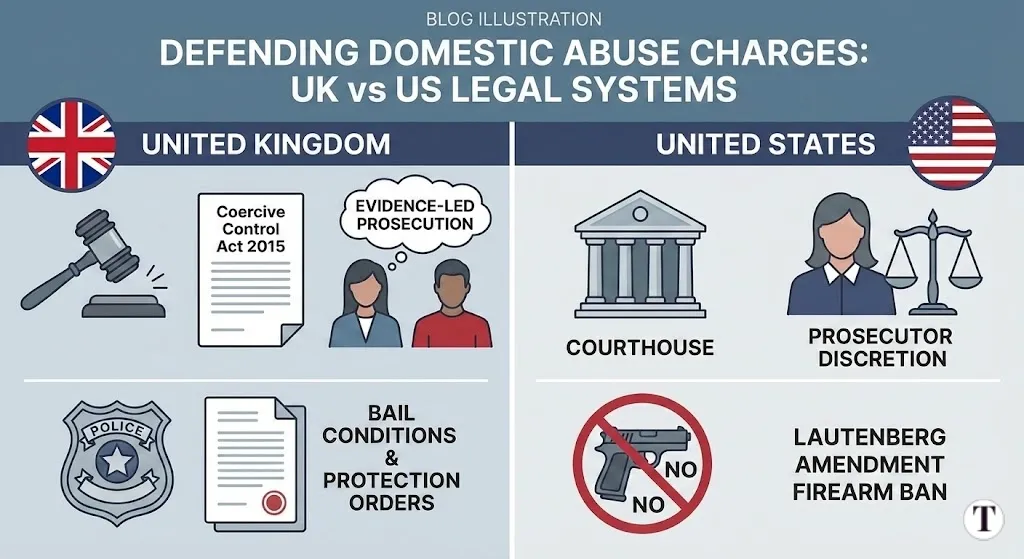 How UK and US Legal Systems Compare - Domestic Abuse Charges