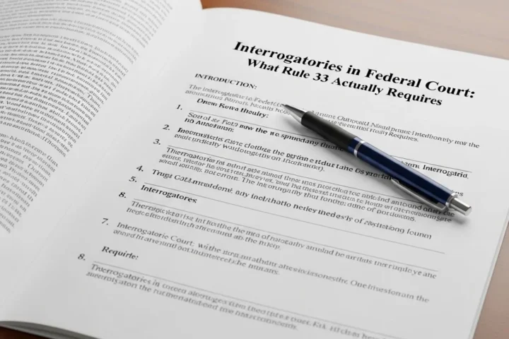Interrogatories in Federal Court: What Rule 33 Actually Requires