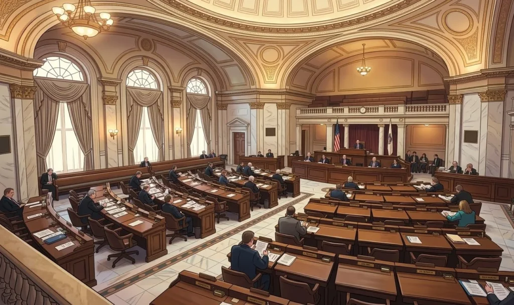 New Jersey state legislature chamber