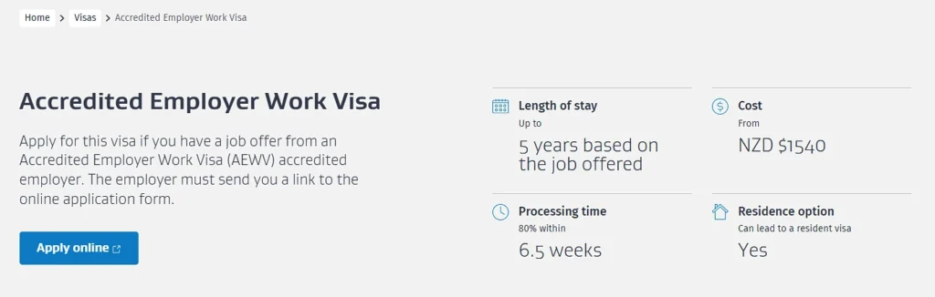 New Zealand's Accredited Employer Work Visa