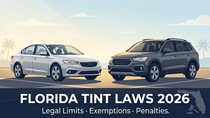 Florida Tint Laws: Legal Limits, Exemptions and Penalties in 2026
