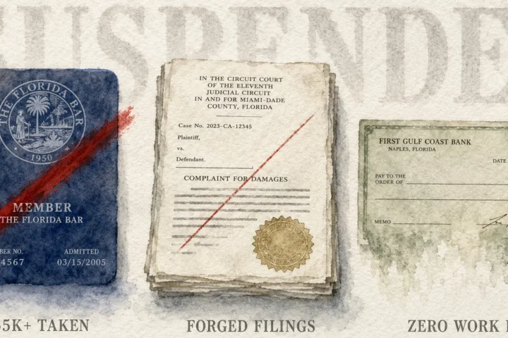 The Jay Lewis Farrow Law License Suspension_