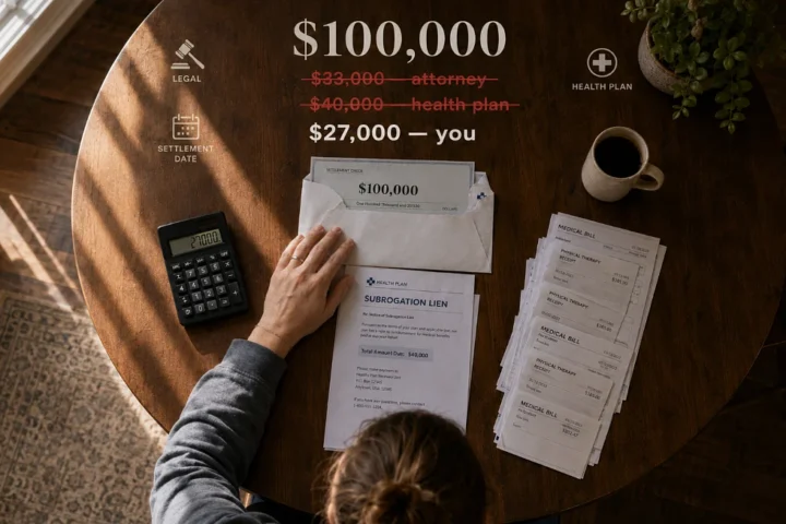 You settled for $100,000. Your attorney took $33,000