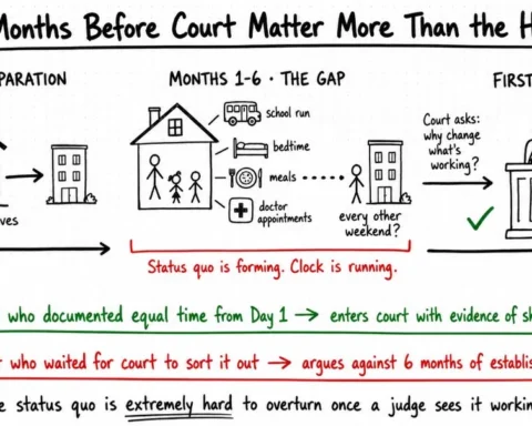 The status quo timeline - how the arrangement develops between separation and first hearing