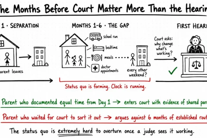 The status quo timeline - how the arrangement develops between separation and first hearing