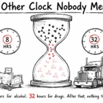 commercial trucking company has 8 hours to test a driver for alcohol and 32 hours for drugs